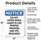 Signmission Do Not Enter When Laser In Use OSHA Notice Sign, Aluminum, 12in W x 18in L, 2PK OS-2PACK-NS-A-1218-V-11245 - alternate 7